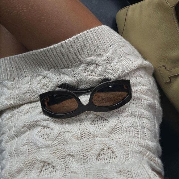 Long Sleeve Turtleneck Sweater Dress Open Back Mini Dress - Beige - Picture 13 of 14